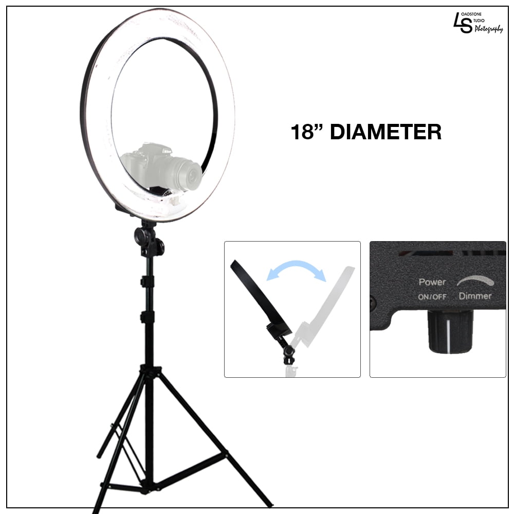 Loadstone Studio 18" Ring Light Dimmable Fluorescent Continuous