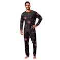 thumbnail image 3 of Family Halloween Pajamas Matching Sets Candy Skull Crew Neck Spooky Pullover Pjs and Skeleton Spiderweb Horror Jogger Sleep Pants, 3 of 6