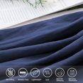 thumbnail image 6 of Unique Bargains 100% Microfiber Soft 3 Pieces Duvet Cover Set King Navy Blue, 6 of 8