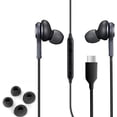 thumbnail image 2 of PYYNA-2025 New in-Ear Earbuds Stereo Headphones for Samsung Galaxy Z Fold6S24S23S22S21S20 Note 10 10+ - with Microphone and Volume Remote Type-C Connector-Black, 2 of 4