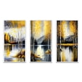 thumbnail image 2 of Designart "Birch Trees by the Lake in Grey and Yellow I" Landscape & Nature Framed Wall Art Set Of 3 - Yellow Tree Birch Frame Gallery Wall Set For Home Decor, 2 of 6