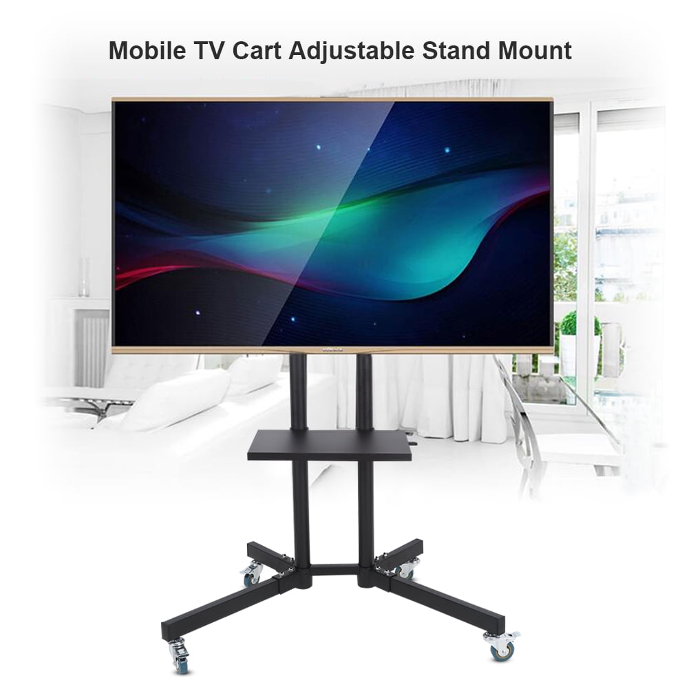 WALFRONT Mobile TV Cart Adjustable Stand Mount for 32-65 Inch LCD 