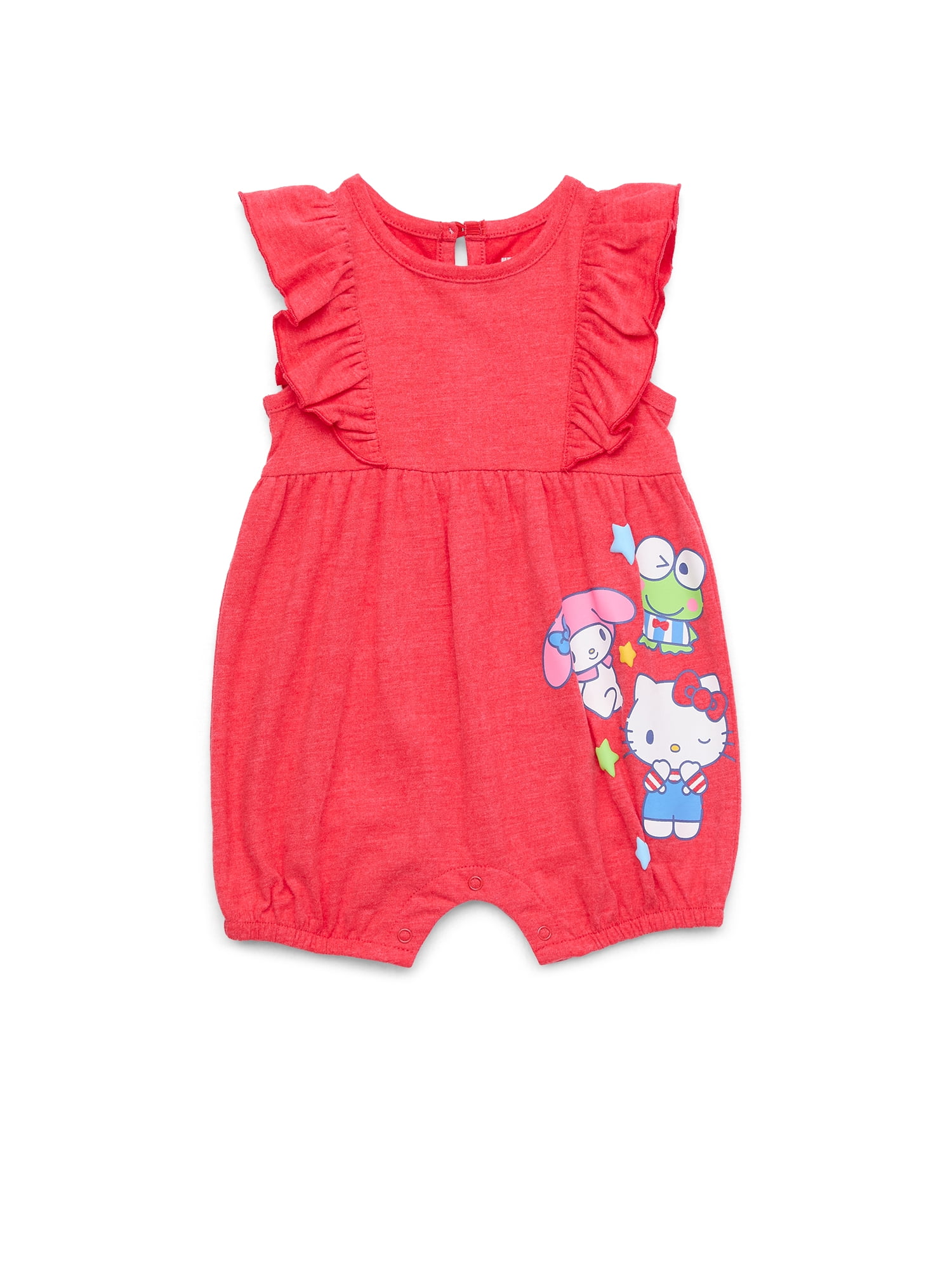 Hello Kitty Baby Girls Romper Set, 2-Pack, Sizes 0-24 Months