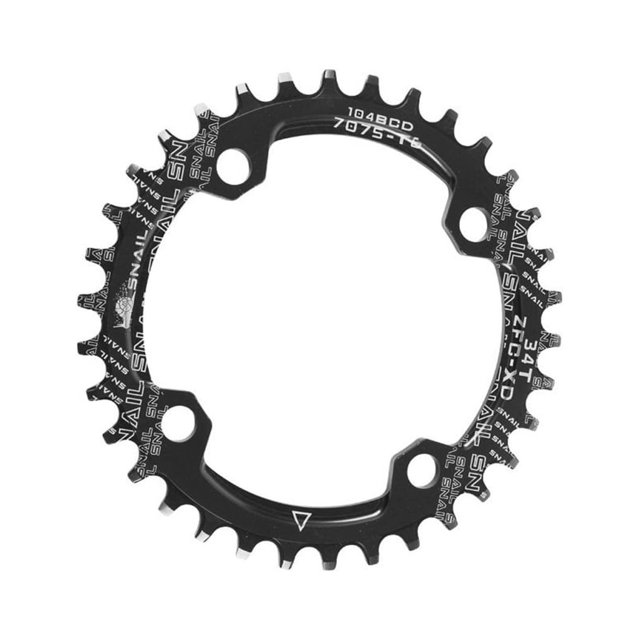 Soidarity Rueda de cadena Universal para bicicleta, ruedas de cadena de aleación de aluminio, 96mm, paso de orificio, reparación de ciclismo, piezas de Ciclismo Negro 34T Soidarity OD025956-03