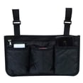 thumbnail image 2 of Wheelchair Armrest Accessories Side Bags To Hang On Side With Bright Line Waterproof Black Walker Storage Pouches, 2 of 5