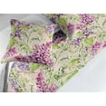 thumbnail image 2 of Nature Bed Runner Set, Lilac Flowers Leaves Watercolor Floral Art on Plain Backdrop, Decorative Bedding Scarf & 2 Pillow Shams for Hotels Homes, King, Pistachio Green and Pale Pink, by Ambesonne, 2 of 3