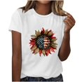 thumbnail image 1 of Camisetas de Manga Corta para Mujeres de Longitud Regular de Poliéster Sólido, Camiseta de Fiesta de Mayo Y Blusa Del Festival para la Primavera Y el Verano, 1 of 3