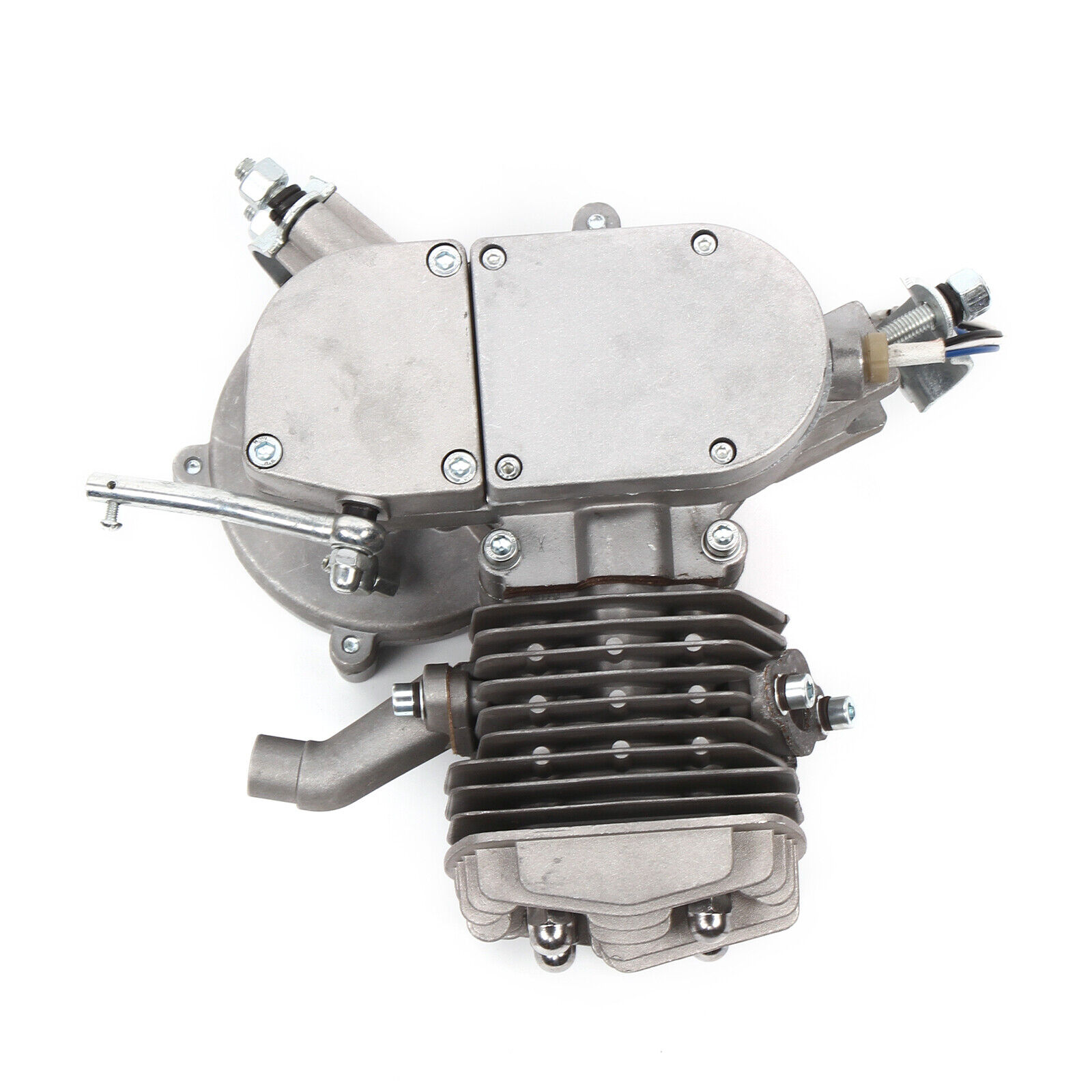 80CC 2-Stroke Engine Kit for Motorized Bicycle, Single-Piece Balanced Crank, 40mm Stroke, High Compression Head, Durable Installation Hardware