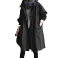 thumbnail image 1 of Gvmfive Women Windbreaker Jacket Buttons Hooded Outdoor Outwear Coat, 1 of 5