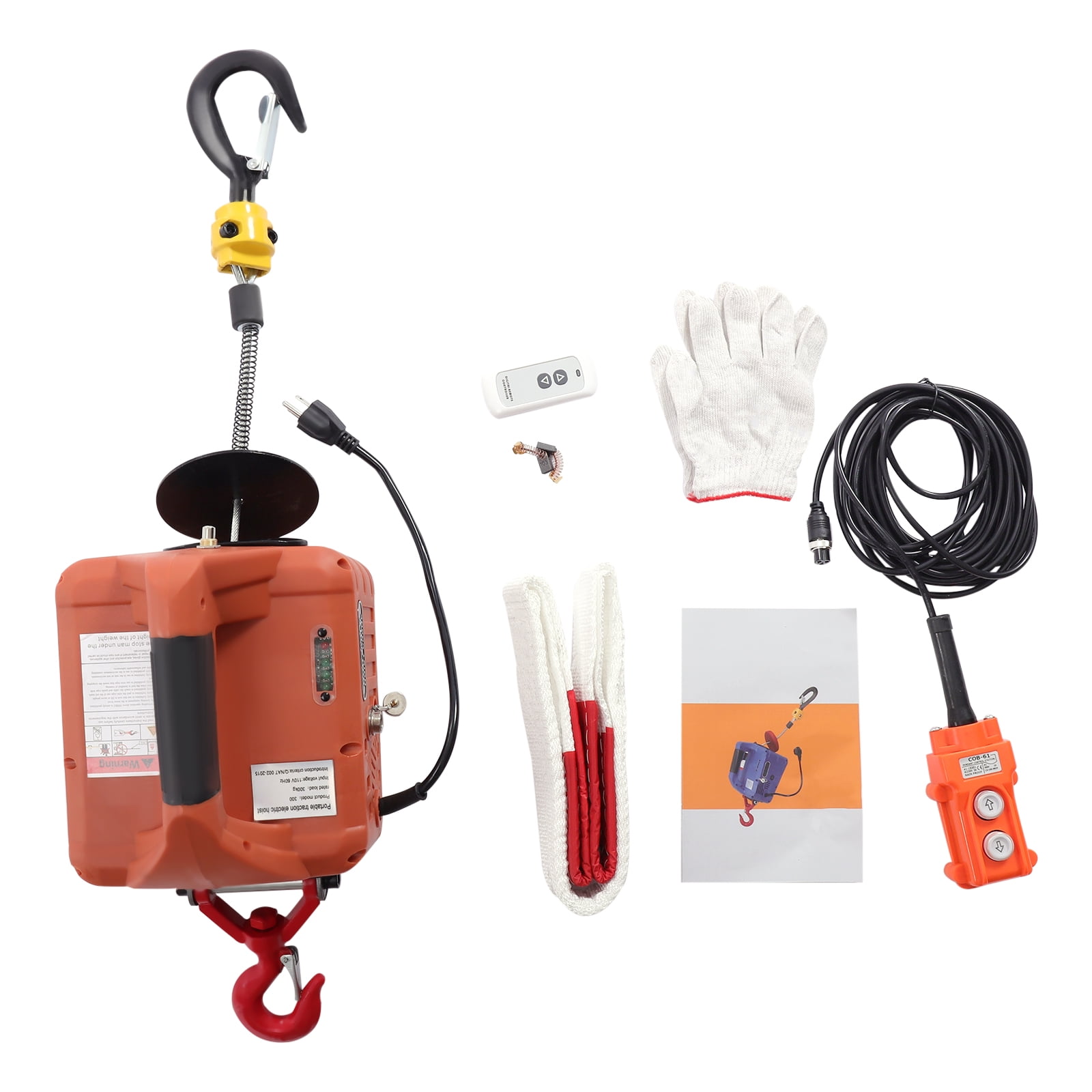 TOOL1SHOoo Portable Electric Winches, 440lbs/660/1100lbs Hoist Winch Crane Lift with Remote  Lifting Towing