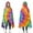 Colorful Rainbow Tie, variant on Wearable Blanket,Colorful Tie Dye Burst Pattern Hooded Wearable Flannel Blanket for Adults & Teens,Winter Poncho Shawl Wrap Cape Cozy Anti-Pill,50"x60"