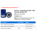 thumbnail image 2 of Oil Filter - Compatible with 2006 - 2008 Chevy Uplander FWD 2007, 2 of 2