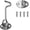 1-Silver, variant on Hook and Eye Latch (4-inch) - with Mounting Screws - Heavy Duty Locks for Door, Gates, Barns, Bathrooms, Cabins (1-White)