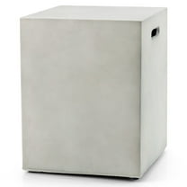 GVN Propane Tank Cover Hideaway Table for Standard 20 Pounds Propane Tank-Gray, Outdoor Fire Pit for Outdoor, Outside Patio Deck and Garden