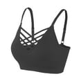 thumbnail image 1 of KOGMO Women's Front V-Lattice Bralette with Adjustable Straps and Removable Bra Pads, 1 of 6