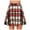 A Red, variant on Plaid Skirt Women Knee Length Wool Bodycon Pencil Skirt Fall Winter Relaxed Fit High Waisted Tartan Skirt Orange M
