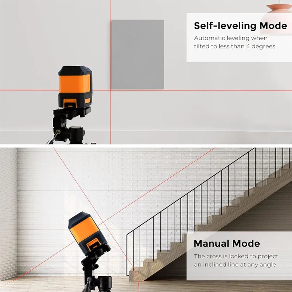 BOAYAL Laser Level 100ft/30m, Green Cross Line,  Self-Leveling, with 2 AA Battery Magnetic Bracket IP54 for Picture Hanging Tile Home DIY Construction