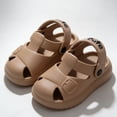thumbnail image 2 of Gyujnb Unisex Kids' Closed Toe Clogs Sandals Adjustable Strap Breathable Water Shoes for Beach & Pool, Closed Toe Flat Heel,6-7 Years, 2 of 7