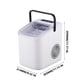 thumbnail image 2 of Máquina portátil para hacer hielo de encimera con asa, 9 cubitos de hielo en forma de bala listos en 6 minutos, 12 kg/24 h, función de autolimpieza con pala y cesta para fiestas en casa (blanco), 2 of 9