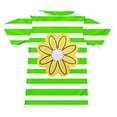 thumbnail image 6 of Girls Casual Shorts Set 2 Piece Summer Outfits Floral Strip Short Sleeve Shirt Shorts Casual Athletic Cute Clothes, Green, 10-11 Years, 6 of 7