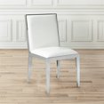 thumbnail image 2 of Home Gear Faux Leather Upholstered Dining Chair with Steel Frame in White, 2 of 2