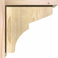 thumbnail image 3 of 8"W x 12"D x 12"H Monterey Rough Sawn Corbel w/Backplate, Douglas Fir, 3 of 9