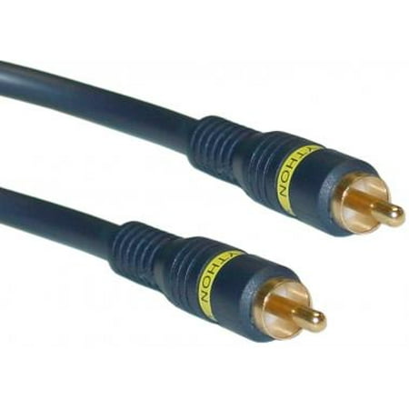 High Quality Composite Video Cable, RCA Male, Gold-plated Connectors, 25 foot