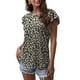 thumbnail image 2 of Verano Mujer Casual Camiseta Impreso O-cuello Volante Manga corta Jersey Blusa Tops Fridja bn5587, 2 of 9