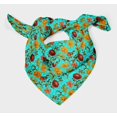 thumbnail image 3 of Bimba Green Leaves & Chrysanthemum Floral Pure Silk Printed Head Bandanas Summer Neck Wrap Scarf 40 x 80 Inches, 3 of 6