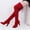 Wine, variant on Tejiojio Clearance Women's Over The Knee Thigh High Chunky Heel Boots Long Stretch Funny Fall Winter Boots