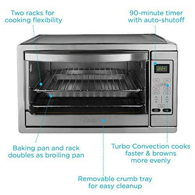 Oster Toaster Oven, 7-in-1 Countertop Toaster Oven, 10.5 x 13