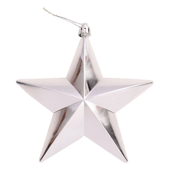 5.9in Patriotic 3D Star Ornaments, Shiny Hanging Decor for 4th of July & Independence Day, Red White Blue Americana Accent for Home Party
