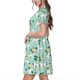 thumbnail image 2 of Balery Horse And Flower Vestidos sueltos de manga corta para mujer, vestidos de verano 2025, vestidos casuales de corte A con vuelo., 2 of 6