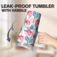 thumbnail image 5 of Flamingo Insulated Tumbler with Handle 20OZ Stainless Steel Coffee Mug Travel Cup Leak Proof Double Wall Vacuum Design Perfect Gifts for Women Girls on Birthday Christmas Summer, 5 of 6