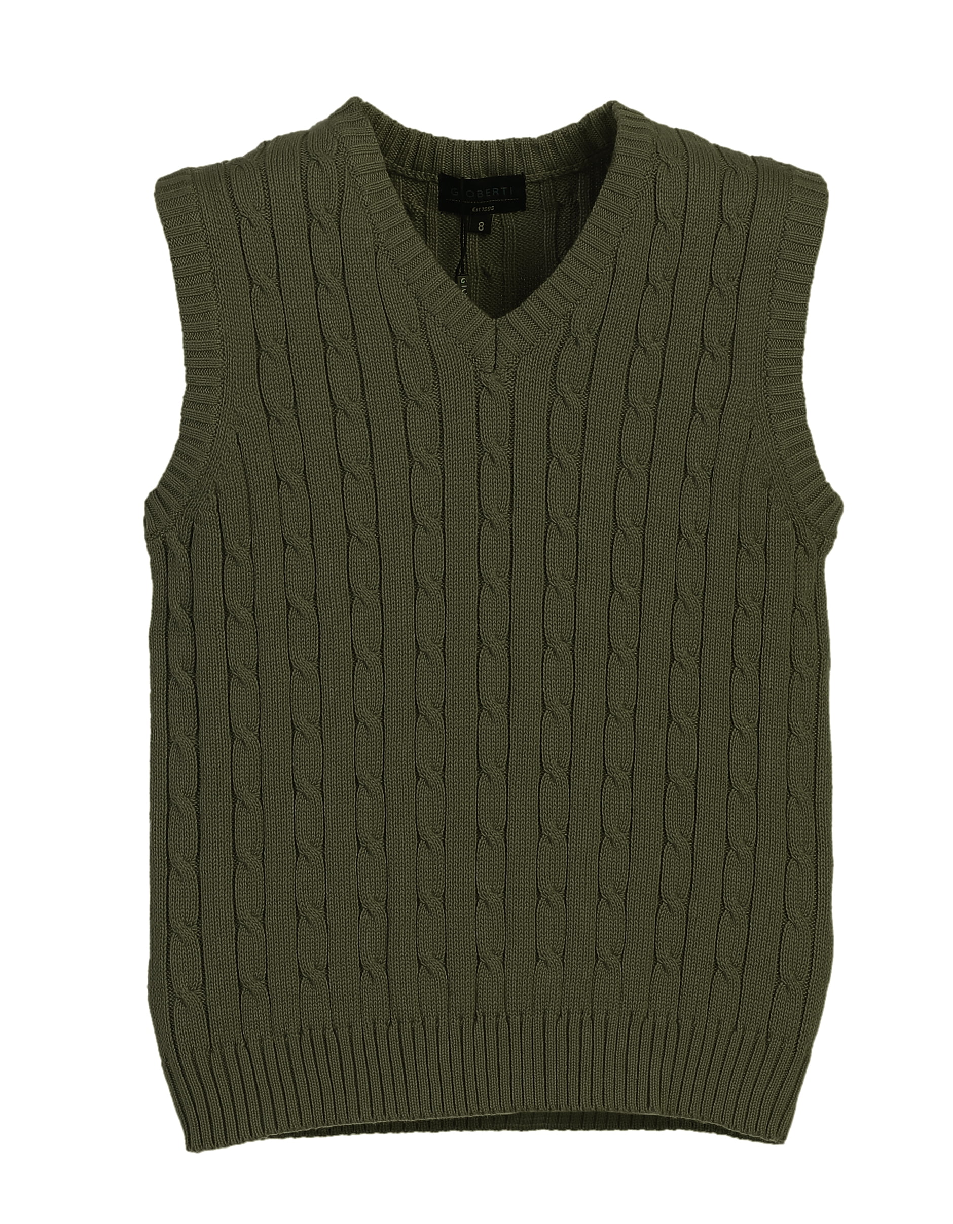 Gioberti Kids and Boys 100% Cotton Soft V-Neck Cable Knit Sweater Vest ...
