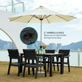 thumbnail image 7 of Wingyz Patio Dining Table with Umbrella Hole, 67" Outdoor Table for Garden Backyard Lawn and Poolside, 7 of 7
