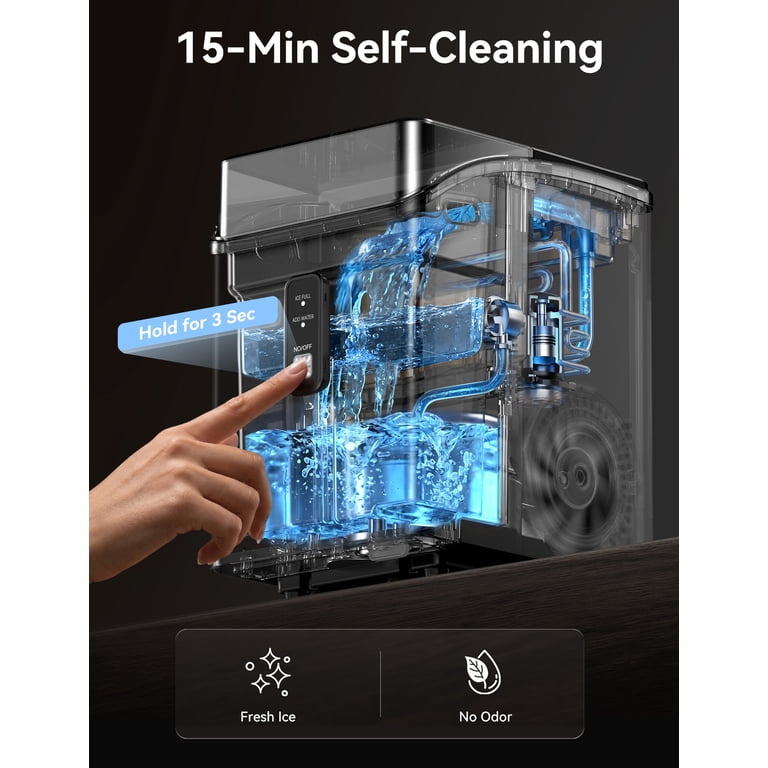 Goosiay Slim Countertop Nugget Ice Maker, 33 lbs Per Day photo 6