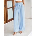 thumbnail image 6 of BTFBM Pants for Women Spring Clothes Striped High Waist Tie Knot Dressy Casual Wide Leg Palazzo Work Trousers Pants, 6 of 7