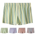 thumbnail image 4 of Men's Boxer Shorts Classic Stripe Boxer Casual Lounge Bottoms Shorts Underwear (Green XL), 4 of 4