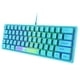 thumbnail image 5 of Teclado con cable K61 RGB 60 por ciento 62 teclas Teclado ergonómico para juegos (azul) WDOplteas Para estrenar, 5 of 5