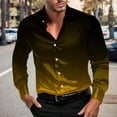 thumbnail image 2 of Dagugfen Mens Shirts Button down Satin Button down Gradient Color Trendy Lightweight Comfy Casual Tops, 2 of 8
