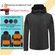thumbnail image 4 of Ropa de calefacción inteligente de otoño e invierno, abrigo cálido, ropa de esquí engrosada con forro polar, chaqueta para hacer calor, 4 of 5