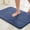 Denim Blue, variant on BULULOM Classic Collection Solid Color Minimalist Gray Microfiber Bath Rugs, 16" x 24", Non-Slip Backing