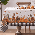 thumbnail image 3 of Sm:)e Buffalo Plaid Fall Thanksgiving Table Cloth 60 x 84 Inch Rectangle, Pumpkin Birdhouse Mushroom, 3 of 8