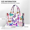 thumbnail image 3 of Large Capacity Tote Bag,White Colorful Butterfly Pattern Handbag Fashion Luxury Tote Bag,15.7"x13"x 5.1" Inches,Laptop Compatible, 3 of 6