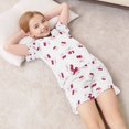 thumbnail image 6 of Silky Satin Kids' Pajama Set Breathable & Smooth Unisex Button-Down Pajamas Watercolor Cherries Pattern, 6 of 8