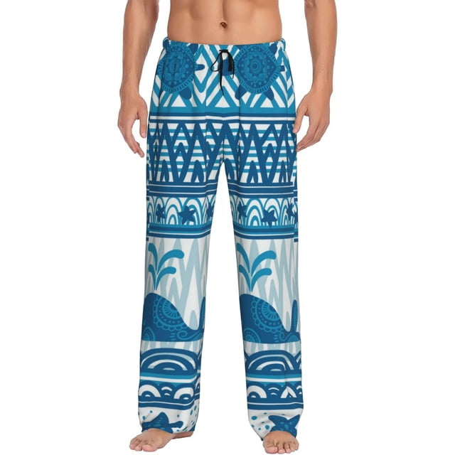 Fotbe Sea Underwater Animals Pantalones de Pijama para Hombre, Pantalones de Dormir, Pantalones de Casa con Cintura Ajustable y Bolsillos-X-Large