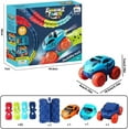 thumbnail image 7 of LOUQIBINE Kids Race Track Set with Anti Gravity 360 Electric Climbing Car, LED Light Up Car and Flexible Changeable Multicolor Tracks for Children, 7 of 7