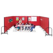 Screenflex 13-Panel FREEstanding Portable Room Dividers 6'H x 24'1L Grey CFSL6013DG