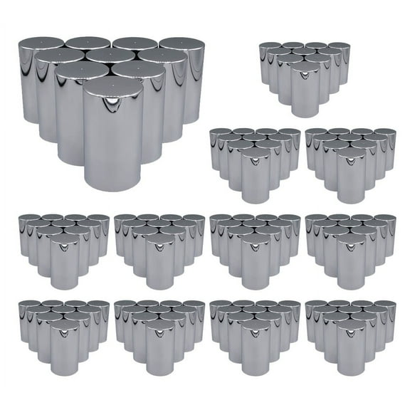 120 Pcs Chrome ABS Plastic Cylinder Lug Nut Covers 33mm Thread-on Design 3-1/2"(H)- Lug Wheel Axle Nut Covers for Semi Truck, Frightliner, Volvo - Replaces # TNUT-F2L Truck Accessories